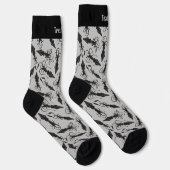 Chaussette Chaussettes Motifs de calmar noir (Droite)