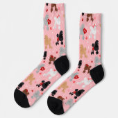 Chaussette Chaussettes Motifs de caniche Valentine (Gauche)