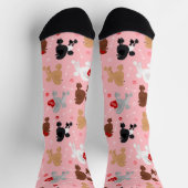 Chaussette Chaussettes Motifs de caniche Valentine (Haut)