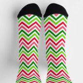 Chaussette Chaussettes Motifs de pastèque Chevron (Haut)