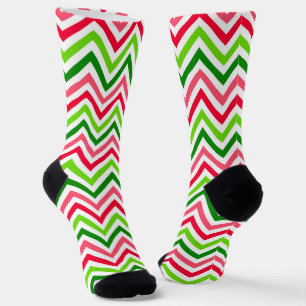 Chaussette Chaussettes Motifs de pastèque Chevron
