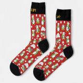 Chaussette Chaussettes Motifs de pingouins de Noël (Gauche)