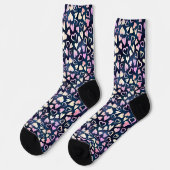 Chaussette Chaussettes Motifs d'équipage rose violet or (Gauche)