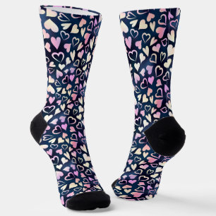Chaussette Chaussettes Motifs d'équipage rose violet or