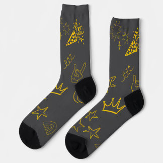 Chaussette Chaussettes motifs dessinées à la main