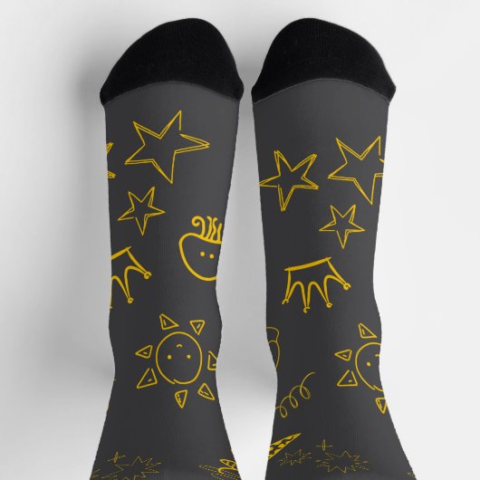 Chaussette Chaussettes motifs dessinées à la main (Haut)