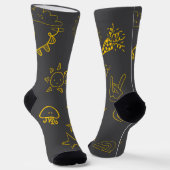 Chaussette Chaussettes motifs dessinées à la main (Angulaire)