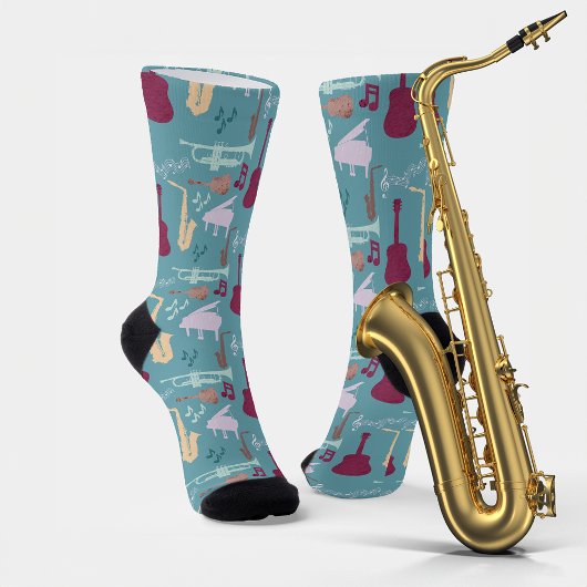 Chaussette Chaussettes Motifs d'instruments de musique