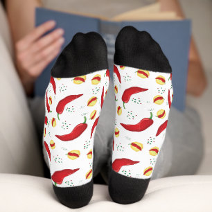 Chaussette Chaussettes Motifs élégantes Red Chile