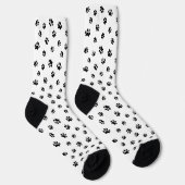 Chaussette Chaussettes Motifs Empreintes de pattes noires (Droite)