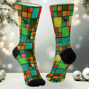 Chaussette Chaussettes Motifs en verre de Noël amusantes