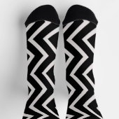 Chaussette chaussettes motifs en zigzag noir&blanc (Haut)