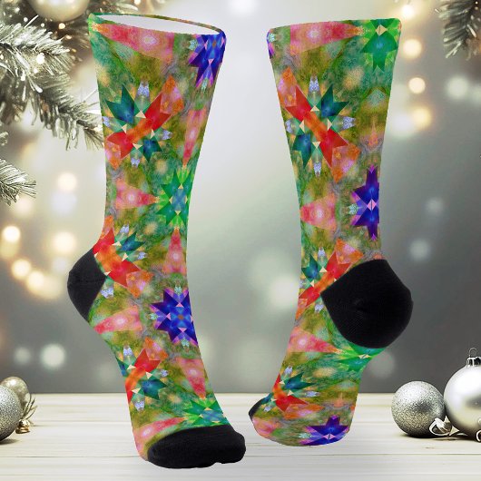 Chaussette Chaussettes Motifs Festives de Noël en marche et e