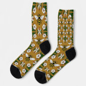 Chaussette Chaussettes Motifs Fleur Abeille (Gauche)