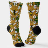 Chaussette Chaussettes Motifs Fleur Abeille (Angulaire)