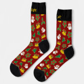 Chaussette Chaussettes Motifs Icônes de Noël (Gauche)