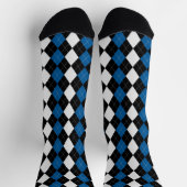 Chaussette Chaussettes Motifs Jacquards BLEUS ET NOIR OCÉAN (Haut)
