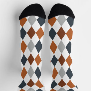 Chaussette Chaussettes Motifs Longhorn Burnt Orange & Grey Ja