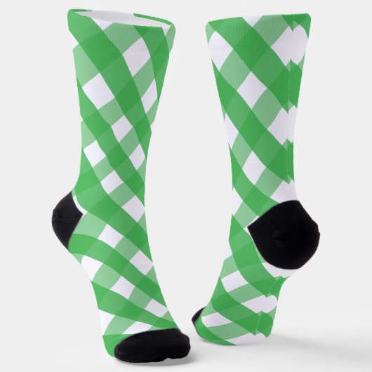 Chaussette Chaussettes Motifs Monogrammes En vichy Vert (Angulaire)