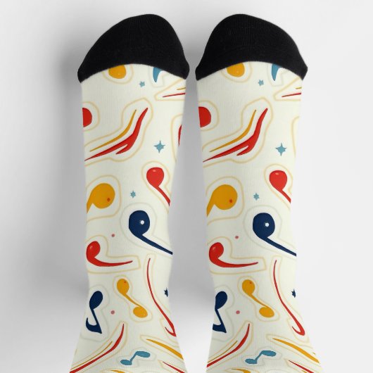 Chaussette Chaussettes motifs musicales (Haut)