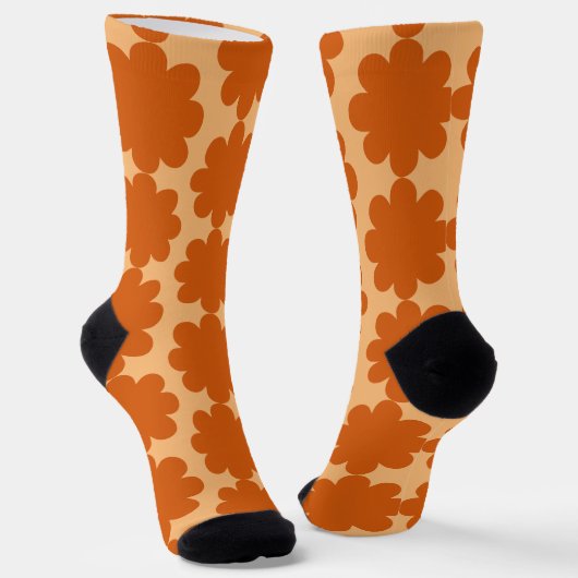 Chaussette Chaussettes Motifs Orange Retro Peach (Angulaire)