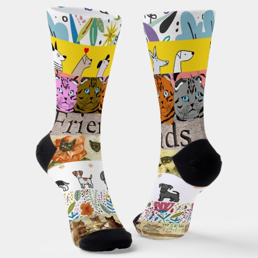 Chaussette Chaussettes Motifs pour chiens et chats (Angulaire)