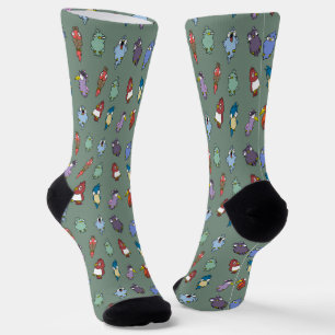 Chaussette Chaussettes Motifs pour oiseaux caricaturales amus