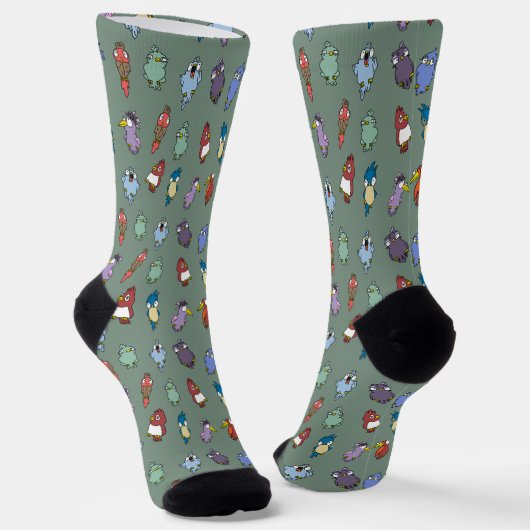 Chaussette Chaussettes Motifs pour oiseaux caricaturales amus (Angulaire)