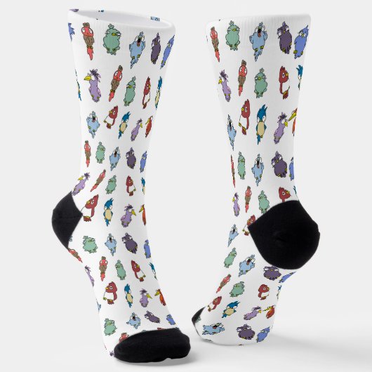 Chaussette Chaussettes Motifs pour oiseaux caricaturales amus (Angulaire)