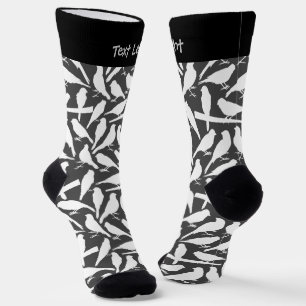 Chaussette Chaussettes Motifs pour silhouettes d'oiseaux