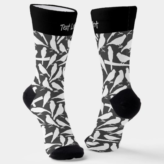 Chaussette Chaussettes Motifs pour silhouettes d'oiseaux (Angulaire)