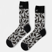 Chaussette Chaussettes Motifs pour silhouettes d'oiseaux (Gauche)