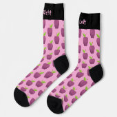Chaussette Chaussettes Motifs pourpres Apple (Gauche)