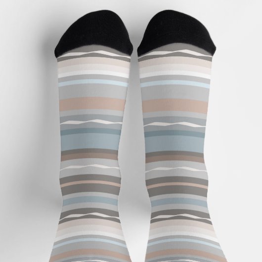 Chaussette Chaussettes Motifs rayées Pastel Style Plage (Haut)