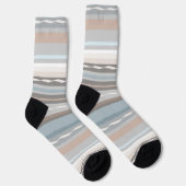 Chaussette Chaussettes Motifs rayées Pastel Style Plage (Droite)