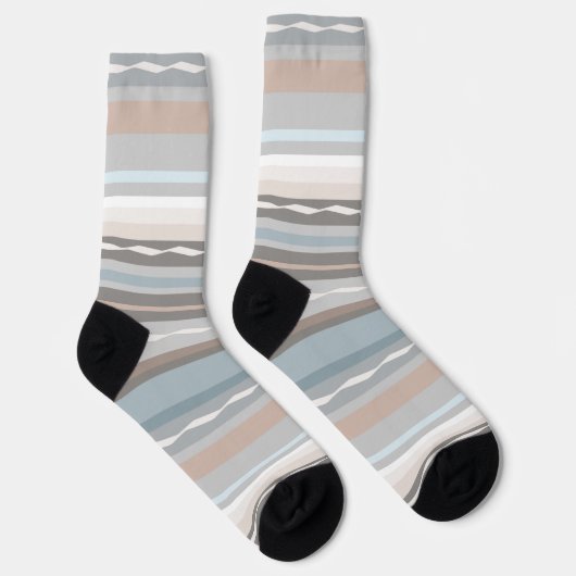 Chaussette Chaussettes Motifs rayées Pastel Style Plage (Droite)