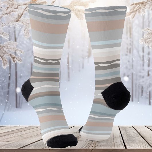 Chaussette Chaussettes Motifs rayées Pastel Style Plage