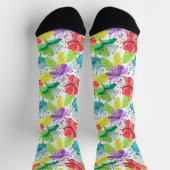 Chaussette Chaussettes motifs sans couture pour fleurs tropic (Haut)
