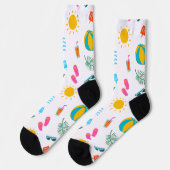 Chaussette Chaussettes Motifs Summer Beach (Gauche)