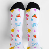 Chaussette Chaussettes Motifs Summer Beach (Haut)