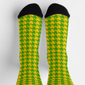 Chaussette Chaussettes motifs Vert Et Jaune Houndstooth (Haut)
