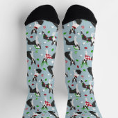 Chaussette Chaussettes Noël Boston Terrier (Haut)