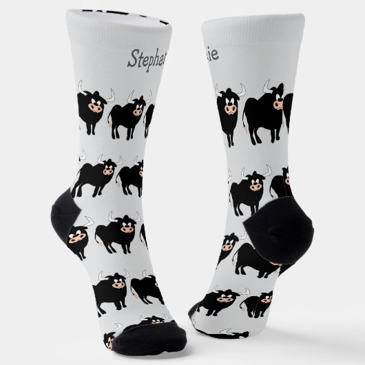 Chaussette Chaussettes Noir Bull Design (Angulaire)