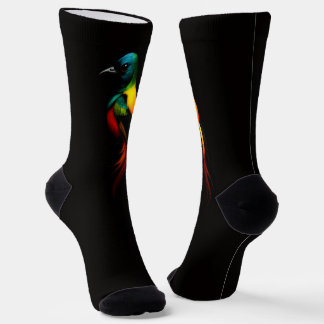 Chaussette Chaussettes noires 4 Luxe pour hommes, oiseau arc-