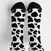 Chaussette Chaussettes noires et blanches de vache (Haut)