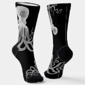 Chaussette Chaussettes noires Octopus blanches (Angulaire)