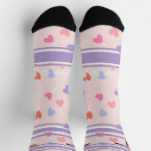 Chaussette Chaussettes Nom Numéro cœur (Haut)