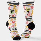Chaussette Chaussettes numéro nom cœur Coloré (Angulaire)