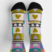 Chaussette Chaussettes numéro nom cœur Coloré (Haut)