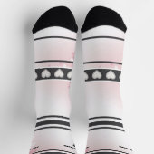Chaussette Chaussettes numéro nom Fleur Rose (Haut)